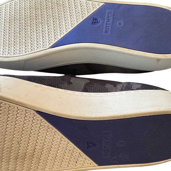 Rothy's Women's Camo Slip-On Sneakers Size 10 Gray & Black Recycled Materials - Picture 12 of 13